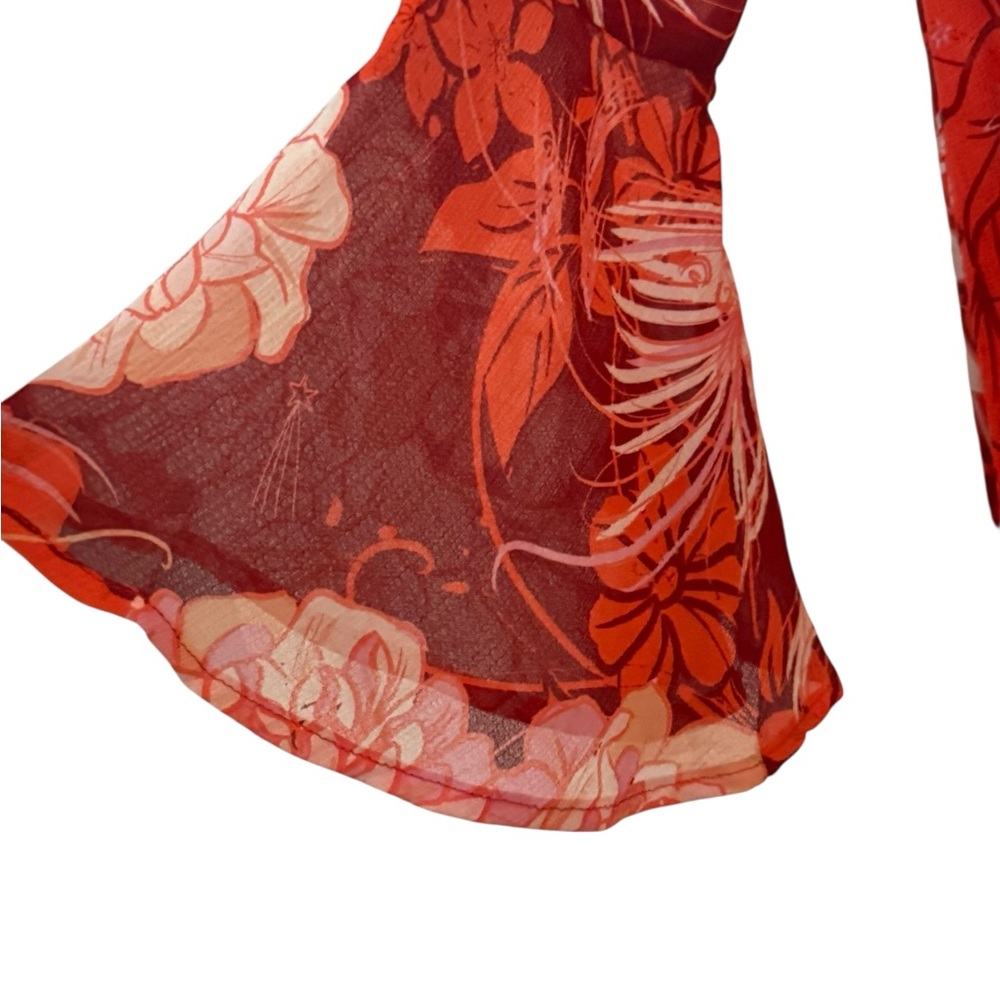 Free People Red and Pink Floral Maxi Dress - Picture 6 of 8